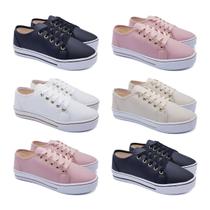 Kit 6 Pares Tênis Feminino Casual Flatform Solado Alto K79 Kit 6 Pares Tênis Feminino Casual Flatform Solado Alto K79