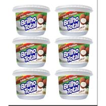 Kit 6 Pasta de Coco Brilho Total e Poder Desengordurante