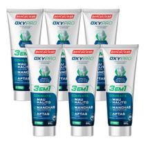 Kit 6 Pasta de Dente Gel 90g Oxypro Combate Manchas Aftas Creme Gel Dental Dentalclean