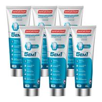 Kit 6 Pasta de Dente Gel 90g Regenerador Sensitive Cárie Sensíveis Creme Dental Dentalclean