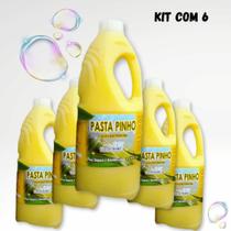 Kit 6 Pasta Pinho de 2Litros para Limpeza Pesada da sua casa