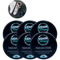 Kit 6 Pastas Limpeza Solado Tênis Sapato 25g