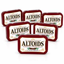 Kit 6 Pastilhas Bala Altoids Curiously Strong Mints Cinnamon Canela Lata 50g Importada EUA Sem Glúten Kit 6 Pastilhas Bala Altoids Curiously Strong Mints Cinnamon Canela Lata 50g Importada EUA Sem Glúten