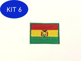 Kit 6 Patche Aplique Bordado Da Bandeira Da Bolívia