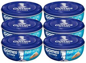 Kit 6 Patê De Atum Light Gomes Da Costa Lata 150G