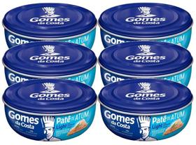 kit 6 Patê De Atum Light Gomes Da Costa Lata 150G