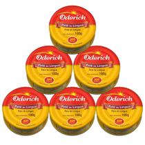 Kit 6 Pate De Língua Oderich Enlatado 100g