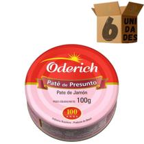 Kit 6 Pate De Presunto Oderich Lata 100g