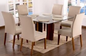 Kit 6 Pçs Capa Protetora de Cadeira 6 Lugares Liso