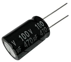 Kit 6 pçs capacitor eletrolitico 470x100v - 470uf x 100v Kit 6 pçs capacitor eletrolitico 470x100v - 470uf x 100v