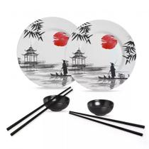 Kit 6 pcs japanese collection c/mini molheira preto aleanza