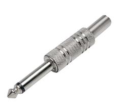 Kit 6 pçs - plug p10 mono - niquel ( metalico )