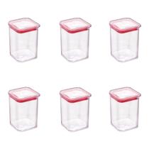 Kit 6 Pçs Potes Porta Condimentos Temperos Plasútil Acrílico Tampa Hermética Empilhável 160 mL Kit 6 Pçs Potes Porta Condimentos Temperos Plasútil Acrílico Tampa Hermética Empilhável 160 mL