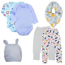 Kit 6 Pçs Roupinha Bebê Para Presente Inverno Menino Menina