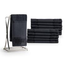 Kit 6 Pçs Toalha de Lavabo Bellarte Social Preto Kit 6 Pçs Toalha de Lavabo Bellarte Social Preto