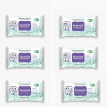 Kit 6 Pct Toalhas Lenço Umedecida Descartável Adulto Geriátrico Essencial Premium Care 288 Unidades