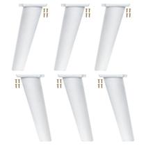 Kit 6 Pé Retrô de Plástico Branco Resistente para Móveis Cômoda Design Clássico e Fácil Instalação Kit 6 Pé Retrô de Plástico Branco Resistente para Móveis Cômoda Design Clássico e Fácil Instalação
