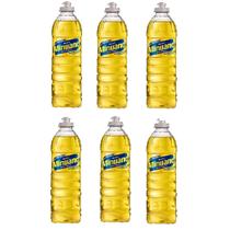 Kit 6 peça detergente minuano liquido amarelo neutro 500ml