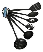 Kit 6 Peça Utensílio Cozinha Plástico Resistente Talheres