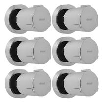 Kit 6 Peças Acabamento P/ Registo Docol Riva 1/2 A 1 Cromado