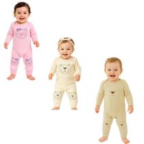 Kit 6 peças Body Estampado Manga longa Canelado Calça Vira Pé Kit 6 peças Body Estampado Manga longa Canelado Calça Vira Pé