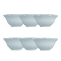 Kit 6 Peças Bowl Tigela Sobremesa Relevo Cottage Azul Kit 6 Peças Bowl Tigela Sobremesa Relevo Cottage Azul
