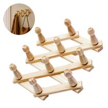 Kit 6 Peças Cabide de Parede Sanfonado 54Cm Dasshaus