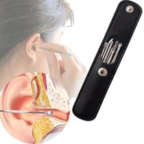 Kit 6 Peças Colher De Aço Inoxidável Portátil Para Remoção De Cera De Ouvido Envio Sortido Kit 6 Peças Colher De Aço Inoxidável Portátil Para Remoção De Cera De Ouvido Envio Sortido