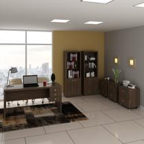 Kit 6 Peças com Escrivaninha, 3 Gaveteiros e 2 Armários Multiuso Alto para Escritório Kit 6 Peças com Escrivaninha, 3 Gaveteiros e 2 Armários Multiuso Alto para Escritório