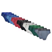 Kit 6 Peças Cueca Slip Algodão Original Adulto Masculina