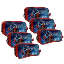 Kit 6 Peças Estojo Simples Escolar Infantil GoSuper