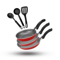 Kit 6 Peças Frigideira Francesa Antiaderente 24/18 Frigideira Ovo