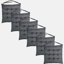 Kit 6 Peças Futton 40x40cm Cores Diversa Futon Para Cadeiras Banquetas Pallets Decoração