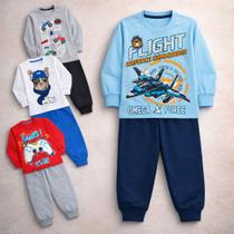 Kit 6 Peças Infantil Manga Longa e Calça Moletom Conforto Menino até 8 anos Kit 6 Peças Infantil Manga Longa e Calça Moletom Conforto Menino até 8 anos