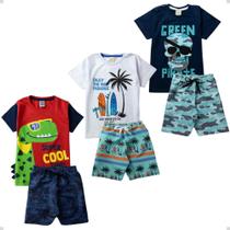 Kit 6 Peças Infantis C/ Manga Curta Menino Kit 6 Peças Infantis C/ Manga Curta Menino