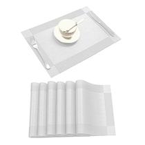 Kit 6 Peças Jogo Americano Mesa Jantar Pvc Limpa Fácil - Off White Kit 6 Peças Jogo Americano Mesa Jantar Pvc Limpa Fácil - Off White