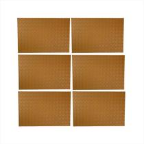 Kit 6 Peças Jogo Americano Mesa Posta Retangular Caramelo