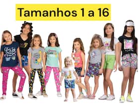 Kit 6 Peças Juvenil Feminino Verão 10 a 16 Kit 6 Peças Juvenil Feminino Verão 10 a 16