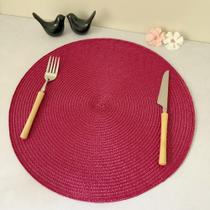 Kit 6 Peças Lugar Jogo Americano Redondo Decorativo Descanso De Prato Mesa Posta Vinho