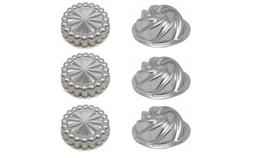 Kit 6 Peças Mini Forma Bolo Pudim Torta Suíça Decorada C5 Kit 6 Peças Mini Forma Bolo Pudim Torta Suíça Decorada C5