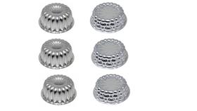 Kit 6 Peças Mini Forma Bolo Pudim Torta Suíça Decorada C9