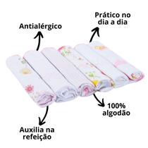KIT 6 PEÇAS PANINHO DE BOCA KARINHO 30x30CM ALGODAO MACIO