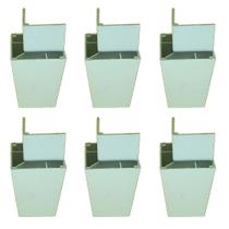 Kit 6 Peças - Pé Guaco Branco De 7cm Para Armário Comoda Guarda Roupa Kit 6 Peças - Pé Guaco Branco De 7cm Para Armário Comoda Guarda Roupa