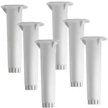 Kit 6 Peças - Pé Para Armario Generico Itatiaia De 17 a 21cm Branco Kit 6 Peças - Pé Para Armario Generico Itatiaia De 17 a 21cm Branco