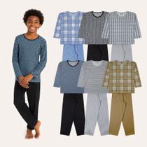 Kit 6 Peças Pijama Estampado Infantil Juvenil Masculino
