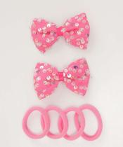 Kit 6 Peças Presilhas E Elásticos De Cabelo Infantil M-92088