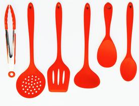 Kit 6 Peças Silicone - Vermelho Livre de BPA UnyHome Kit 6 Peças Silicone - Vermelho Livre de BPA UnyHome