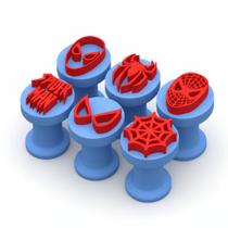 Kit 6 Peças Spider-Man Modelo Carimbos para Doces Spider-Man Kit 6 Peças Spider-Man Modelo Carimbos para Doces Spider-Man