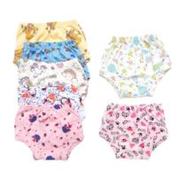 Kit 6 Peças Tapa Fralda Estampado Short Calcinha Cueca Bebe