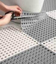 KIT 6 PEÇAS TAPETE MODULAR ANTIDERRAPANTE 30x30 BOX BANHEIRO SAUNA VESTIARIO - FLEX